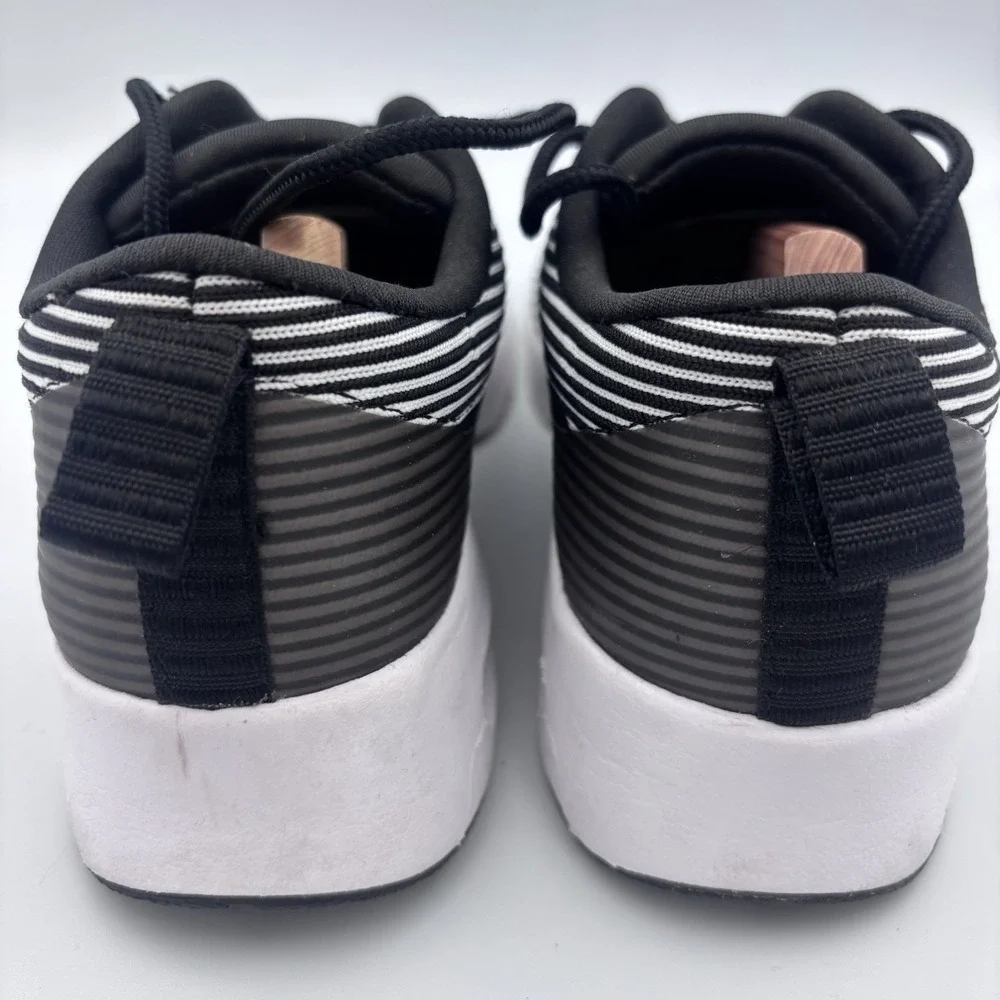 NIKE Air Max Thea Running Shoes Sneakers Women's 6 Black White Striped EUC